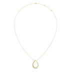 Teardrop Diamond Pendant Necklace – Elegant Drop Design in Yellow, Rose & Silver Gold