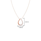 Teardrop Diamond Pendant Necklace – Elegant Drop Design in Yellow, Rose & Silver Gold