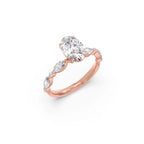 Oval & Marquise Diamond Engagement Ring – Yellow Gold with Lab-Grown Diamonds