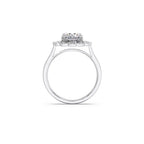 Floral Halo Diamond Ring in Yellow Gold – Unique Petal Design