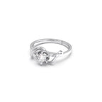 Floral Diamond Solitaire Ring in Yellow Gold – Delicate & Unique Design