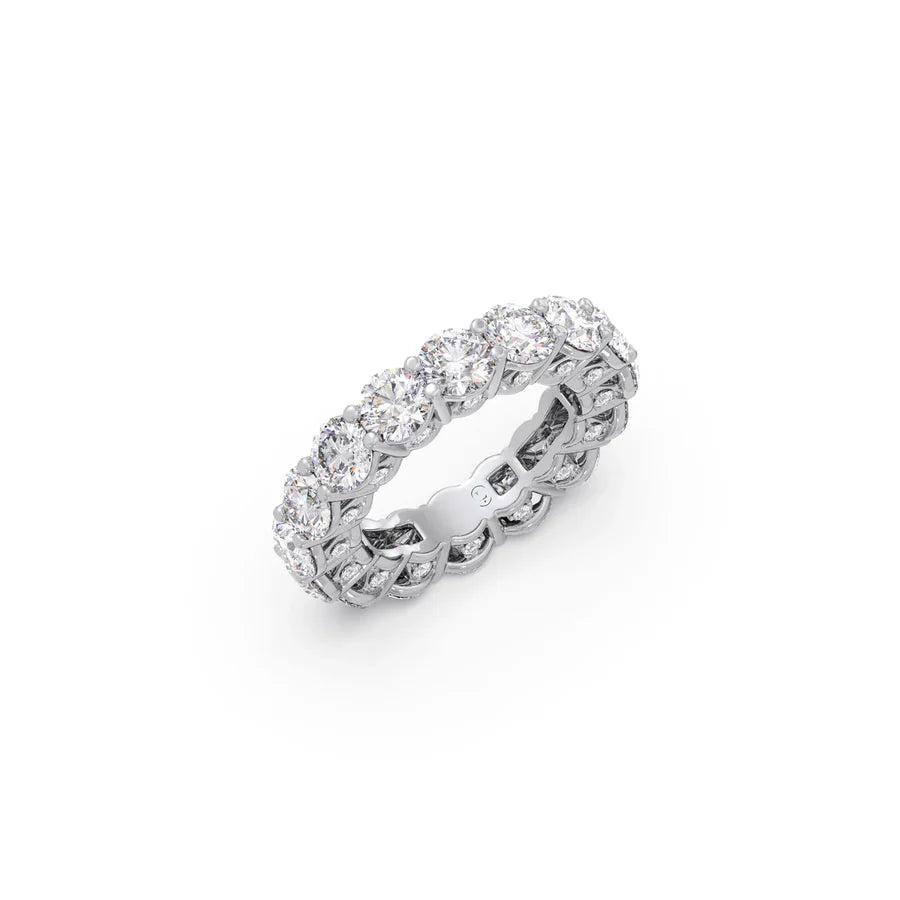 Round Diamond Eternity Band – Timeless Full-Circle Sparkle in Yellow, Rose & White Gold | Everyday Luxury Ring for Women
