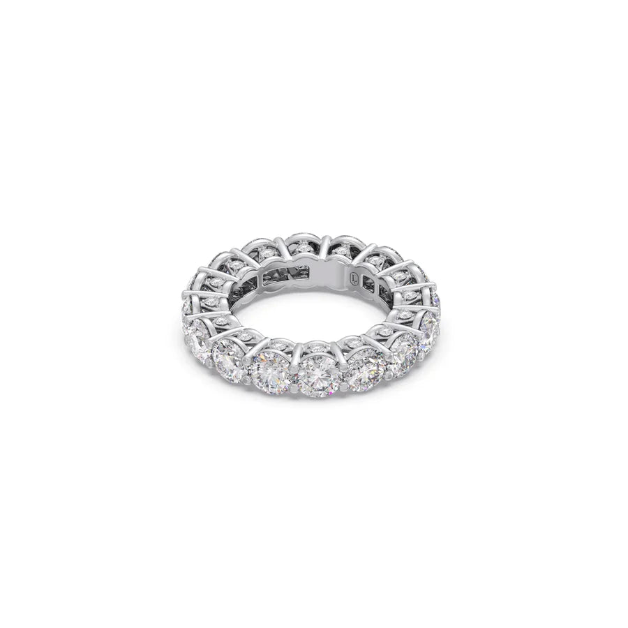 Round Diamond Eternity Band – Timeless Full-Circle Sparkle in Yellow, Rose & White Gold | Everyday Luxury Ring for Women