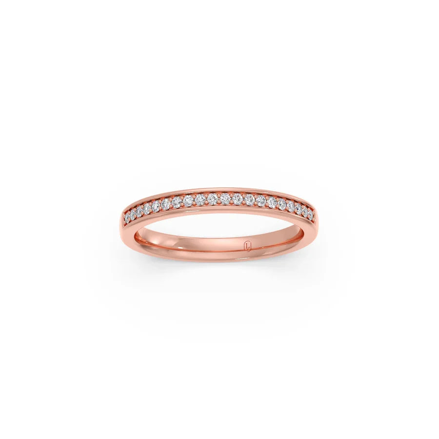 Elegant Diamond Eternity Band in Yellow Gold – Dainty & Stylish Ring
