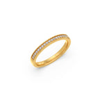 Elegant Diamond Eternity Band in Yellow Gold – Dainty & Stylish Ring