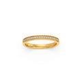 Elegant Diamond Eternity Band in Yellow Gold – Dainty & Stylish Ring