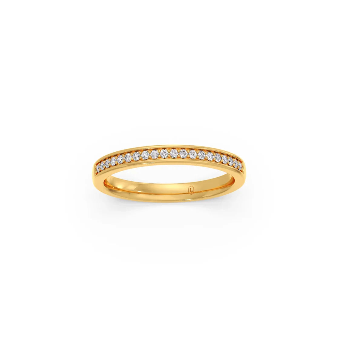 Elegant Diamond Eternity Band in Yellow Gold – Dainty & Stylish Ring