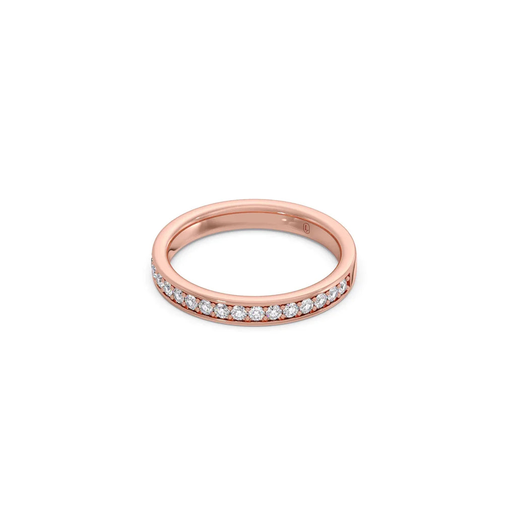 Classic Diamond Band Ring – Sleek Everyday Style in Yellow, Rose & White Gold | Perfect for Office, Travel & Casual Wear