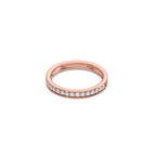 Classic Diamond Band Ring – Sleek Everyday Style in Yellow, Rose & White Gold | Perfect for Office, Travel & Casual Wear