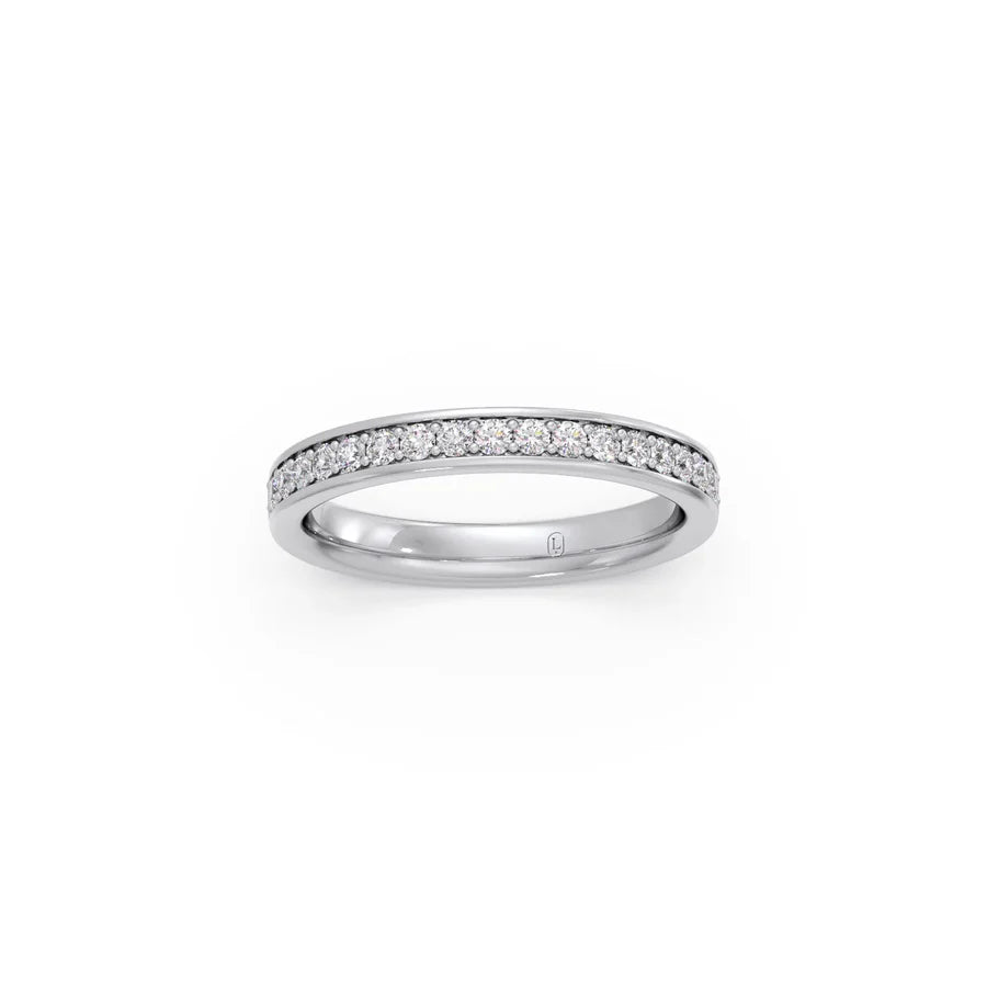 Classic Diamond Band Ring – Sleek Everyday Style in Yellow, Rose & White Gold | Perfect for Office, Travel & Casual Wear