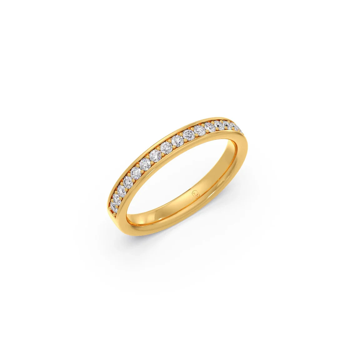 Classic Diamond Band Ring – Sleek Everyday Style in Yellow, Rose & White Gold | Perfect for Office, Travel & Casual Wear