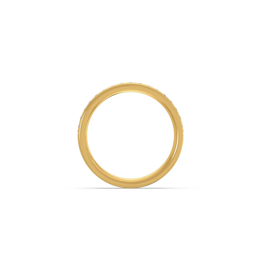 Classic Diamond Band Ring – Sleek Everyday Style in Yellow, Rose & White Gold | Perfect for Office, Travel & Casual Wear