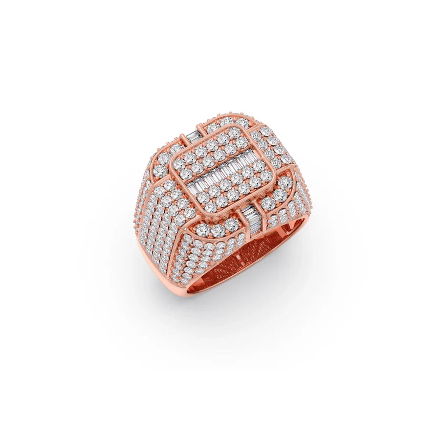 Bold Diamond Ring for Men – Yellow Gold Luxury Statement Ring