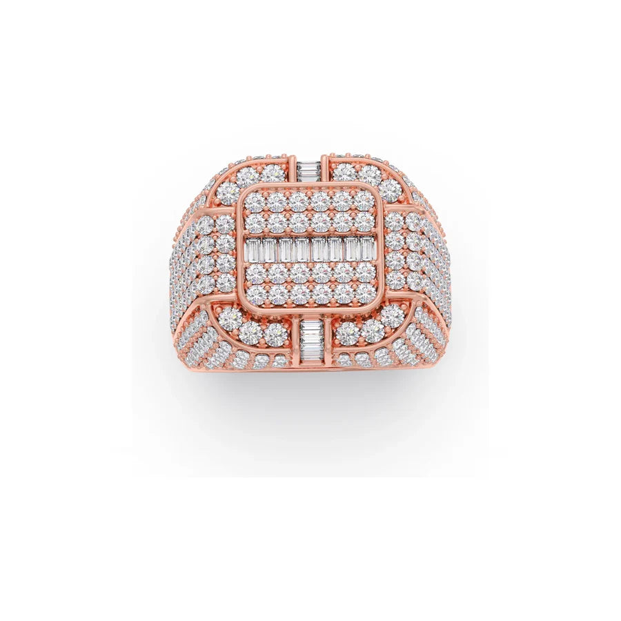Bold Diamond Ring for Men – Yellow Gold Luxury Statement Ring