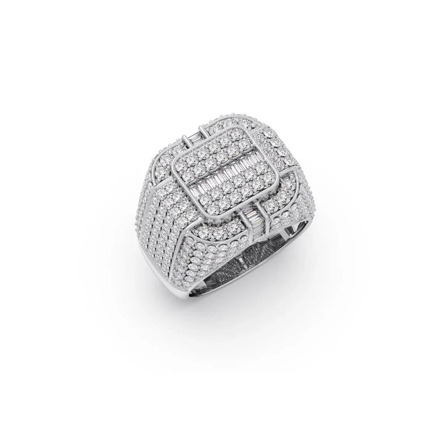 Bold Diamond Ring for Men – Yellow Gold Luxury Statement Ring