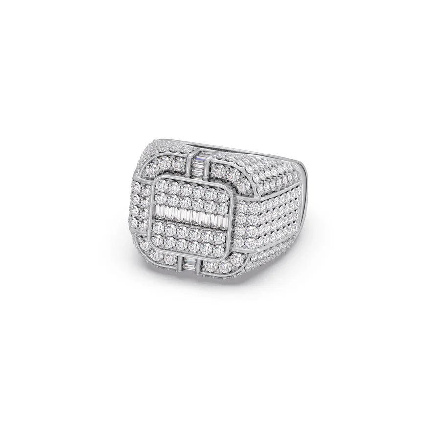 Bold Diamond Ring for Men – Yellow Gold Luxury Statement Ring