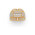 Bold Diamond Ring for Men – Yellow Gold Luxury Statement Ring