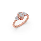 White Gold Pear Cluster Diamond Ring – Triple Diamond Sparkle