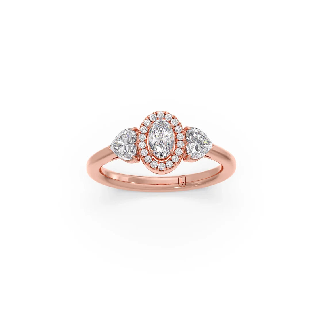 White Gold Pear Cluster Diamond Ring – Triple Diamond Sparkle