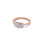 Three Oval Diamond Ring in Yellow Gold – Classic & Elegant Design