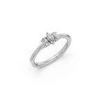 Three-Stone Diamond Ring in Yellow Gold – Pear-Shaped Diamonds