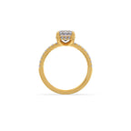 Emerald-Cut Diamond Solitaire Ring in Yellow Gold – Classic Elegant Engagement Style