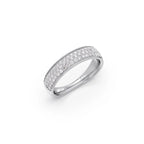 Triple Row Diamond Band Ring in Yellow Gold – Sparkling Eternity Style