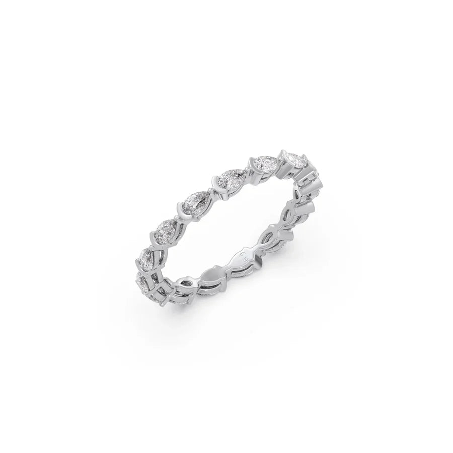 Eternity Diamond Band Ring – Yellow Gold with Oval Lab-Grown Diamonds