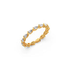 Eternity Diamond Band Ring – Yellow Gold with Oval Lab-Grown Diamonds