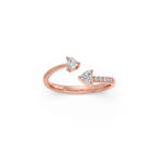 Open Heart Diamond Ring in White Gold – Romantic Minimal Style