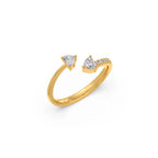 Open Heart Diamond Ring in White Gold – Romantic Minimal Style