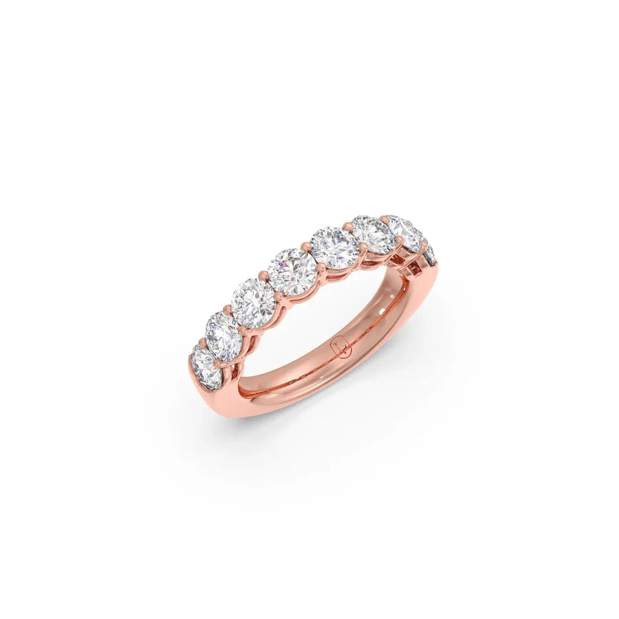 Classic Round Diamond Band in Yellow Gold – Full Eternity Style