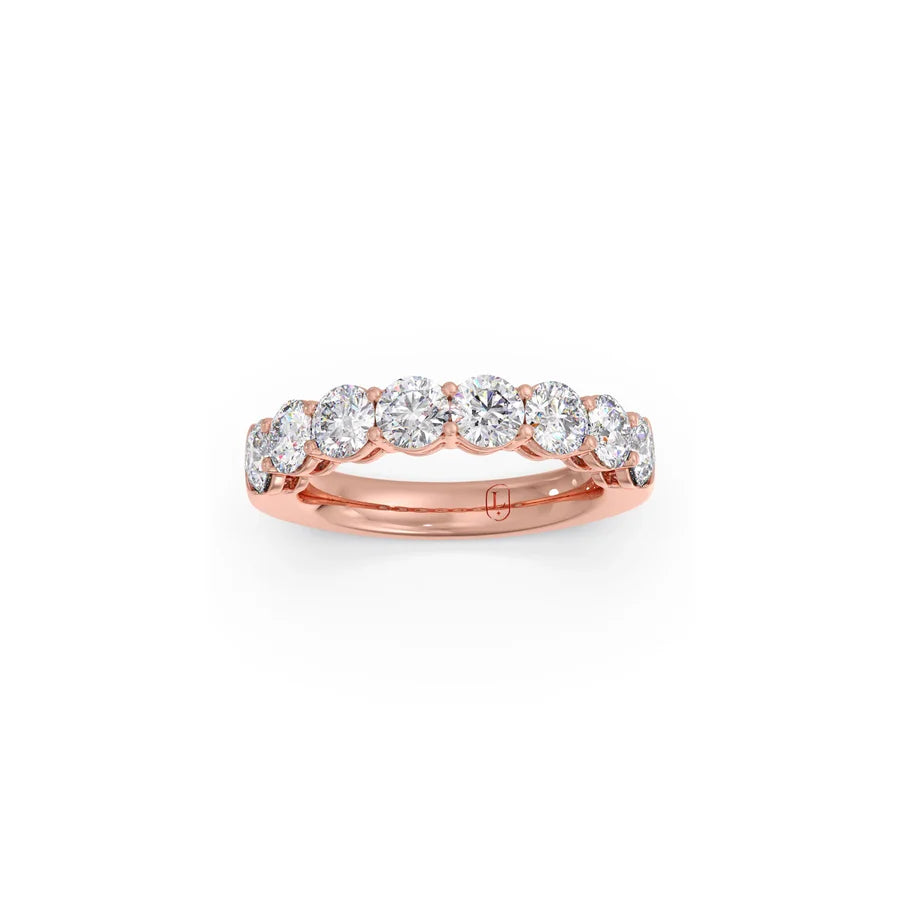 Classic Round Diamond Band in Yellow Gold – Full Eternity Style