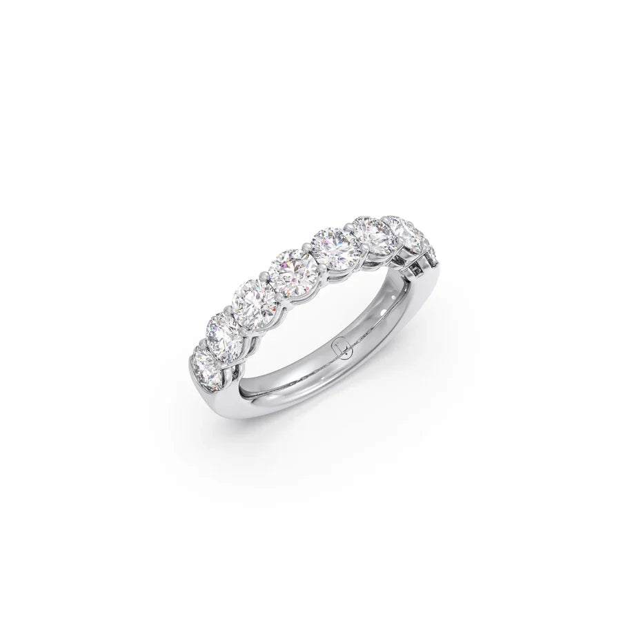 Classic Round Diamond Band in Yellow Gold – Full Eternity Style