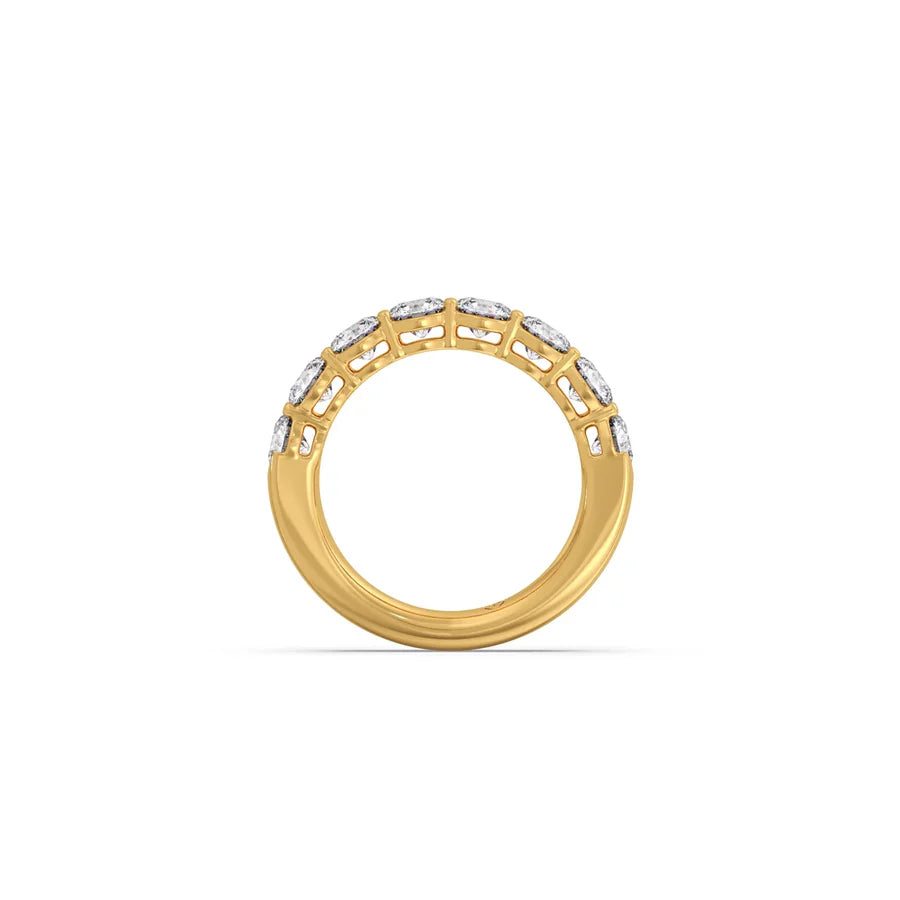 Classic Round Diamond Band in Yellow Gold – Full Eternity Style