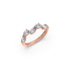 Pear & Oval Diamond Band Ring for Women – Elegant Gold Diamond Ring – Minimal & Sparkling Style