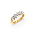 5 Oval-Cut Diamond Ring in Yellow Gold