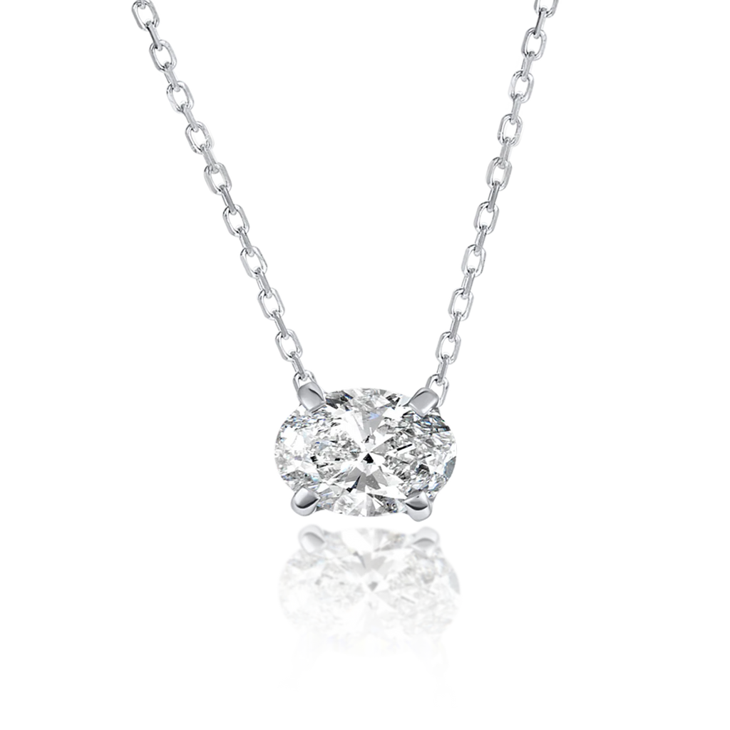 1ct Oval Diamond Pendant
