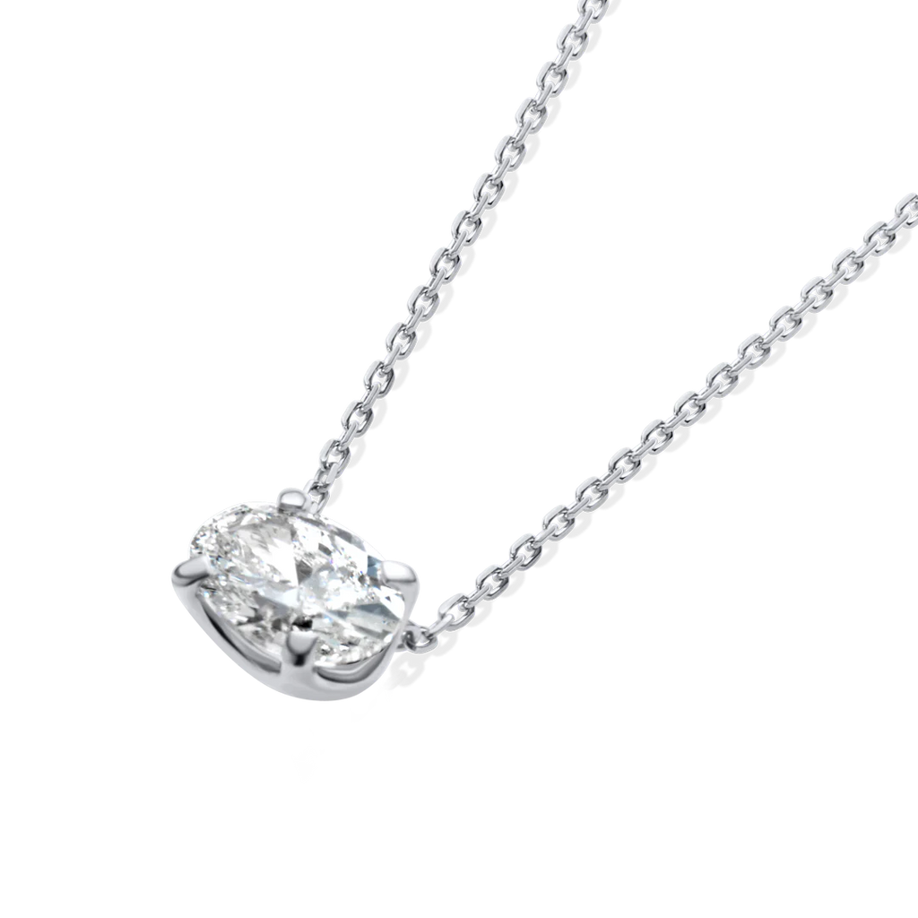 1ct Oval Diamond Pendant