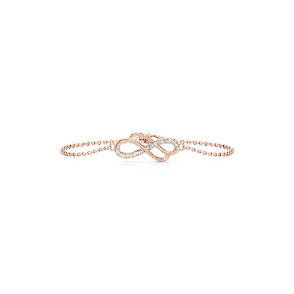 Infinity Diamond Bracelet in Yellow Gold | Love & Forever Symbol