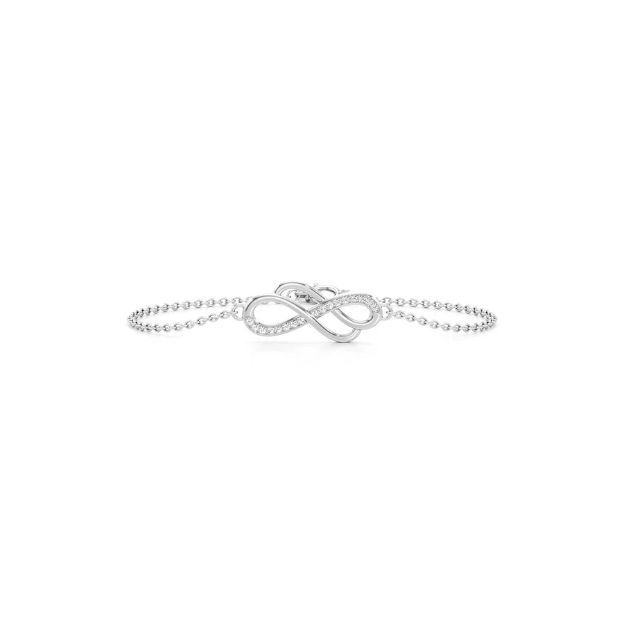 Infinity Diamond Bracelet in Yellow Gold | Love & Forever Symbol