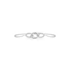 Diamond Link Bracelet in Gold & White Finish – Elegant Dual-Tone Design