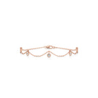 Drape Diamond Bracelet in Yellow Gold – Elegant Drop Style Chain