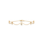 Drape Diamond Bracelet in Yellow Gold – Elegant Drop Style Chain