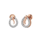 White Gold Teardrop Diamond Earrings – Modern Stud Elegance