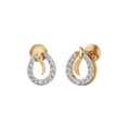 White Gold Teardrop Diamond Earrings – Modern Stud Elegance
