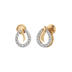 White Gold Teardrop Diamond Earrings – Modern Stud Elegance