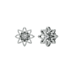 Floral Diamond Stud Earrings for Women – Gold Finish – Elegant Petal Design
