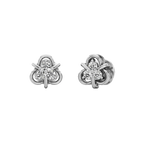 Gold Diamond Floral Stud Earrings for Women – Petite & Elegant