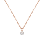Classic Bloom Diamond Pendant – Elegant White Gold Necklace